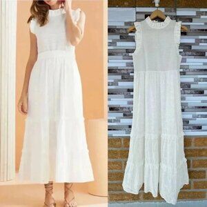 Marie Oliver Quinnlyn Paisley Maxi Dress small cream